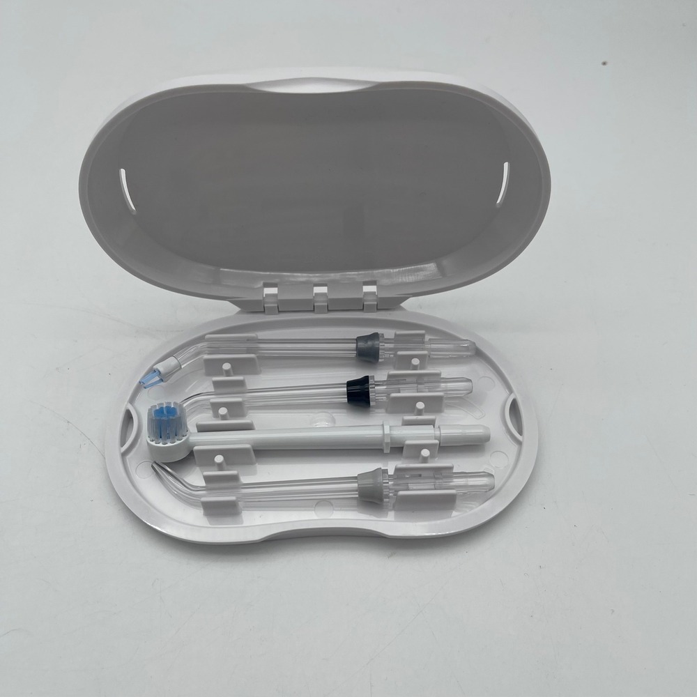 Waterpik Water Flosser Tip Storage Case with 4 Replacement Tips White Ventilated